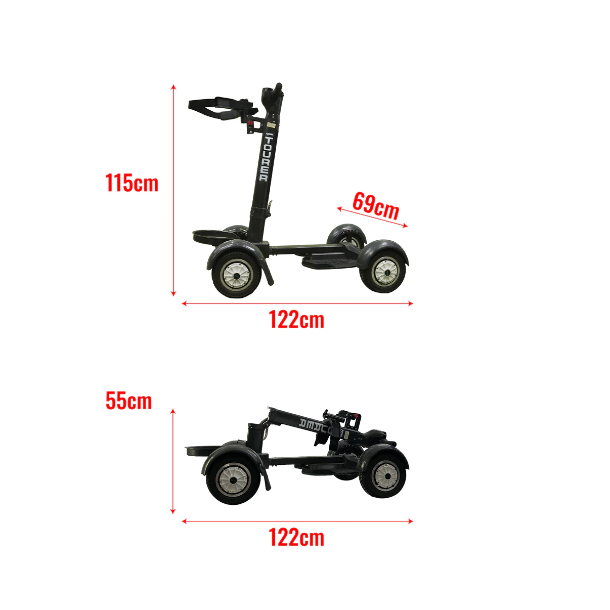 Golf Skate Caddy measurements